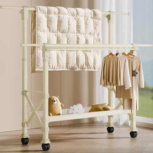 免安装晾衣架能升降折叠