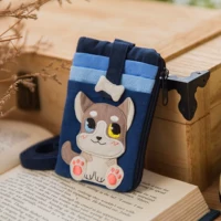 啵啵 猫 620037 Bộ thẻ Husky bộ tài liệu của bộ giấy phép lao động - Hộp đựng thẻ ví đựng thẻ thông minh