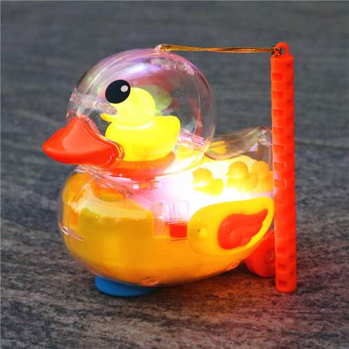 小黄鸭手提灯笼电动万向灯光音乐