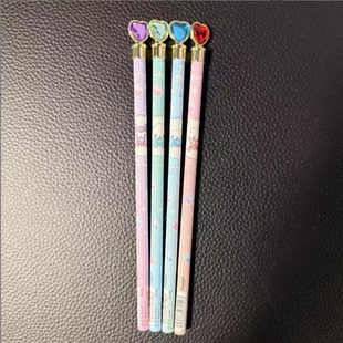 爱心系列水晶铅笔2B木头闪闪可爱宝石钻
