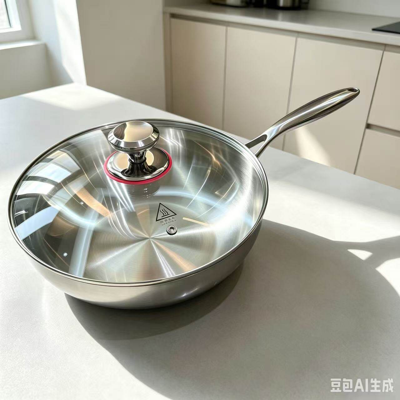 不锈钢小炒锅家用平底电磁炉专用无涂层不粘锅家用厨房大小炒锅