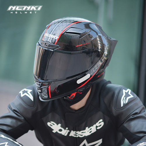 nenki骑士摩托车安全盔双镜片