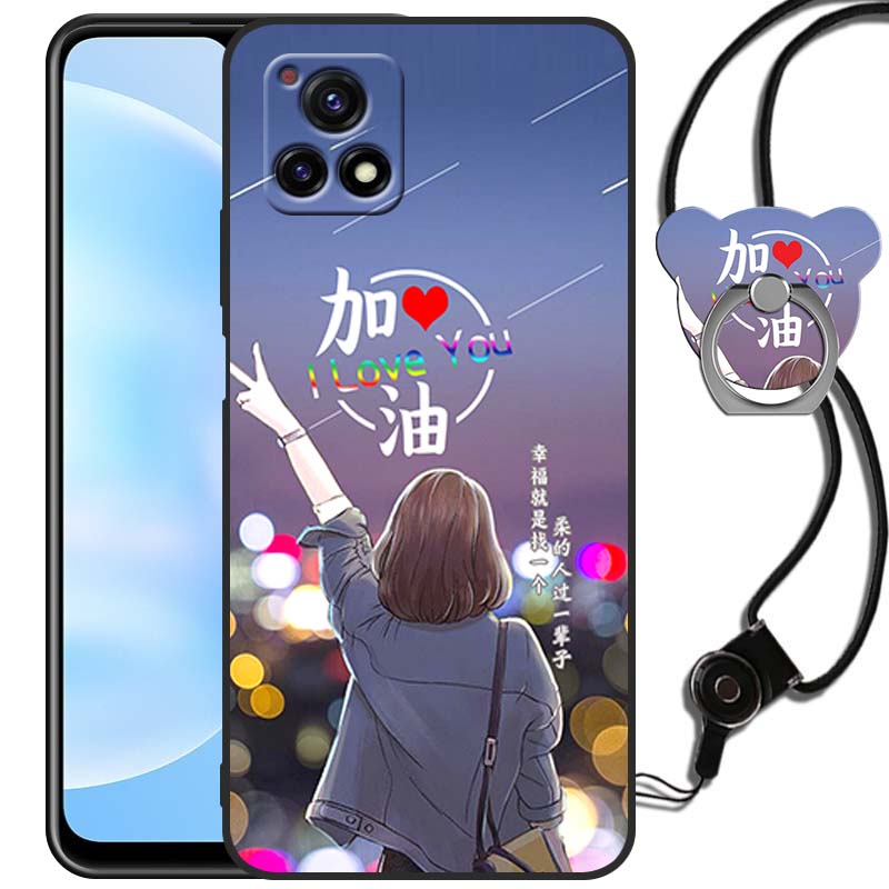 VIVOY31S手机壳情侣卡通女款V2054A可爱网红硅胶磨砂外壳全包边Y31S软防摔套男潮时尚超薄5G直边个性学生创意