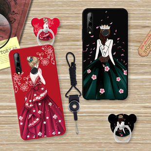 华为畅享10plus手机壳女神畅享10plus保护套磨砂畅想10plus硅胶全包软壳个性 AL00防摔外壳男女 红色潮牌STK