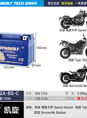 凯旋675R 765RS 1200RS trident660 Tiger800/900速度大师蓄电池