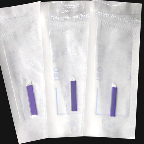 纹绣针片紫皮0.15野生线条眉专用手工针纹眉毛14针18针绣眉纹眼线