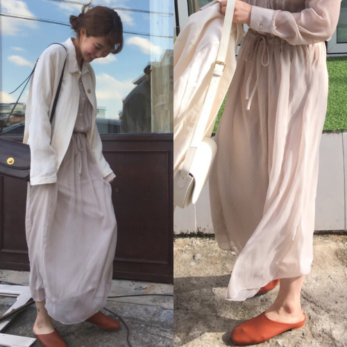秋装2019年新款女ins潮裙子仙女超仙森系学生气质长裙连衣裙雪纺(用50元券)