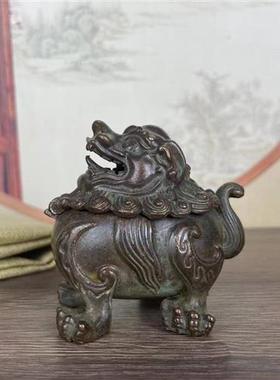 古玩铜器收藏瑞兽貔貅香薰炉檀香炉茶道茶宠家居禅意熏香炉摆件品