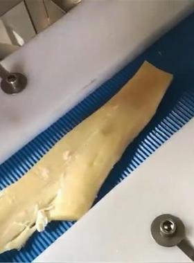 蓝色小三角横纹传输带 肉品切片机皮带防滑纹传送带带肋条防跑偏