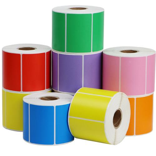 彩色合成标签纸50-65玻璃石材建材分类机械设备标识不干胶粘贴纸