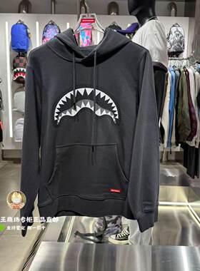 SprayGround鲨鱼嘴专柜26新款W1233328男女宽松潮牌连帽卫衣