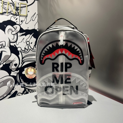 SprayGround专柜正品 透明双肩包W0635708男女包SG背包鲨鱼嘴书包