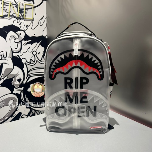 SprayGround专柜正品 透明双肩包W0635708男女包SG背包鲨鱼嘴书包