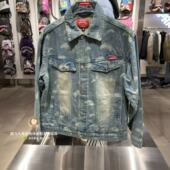SprayGround鲨鱼嘴专柜正品 2026新款 W1213408男女满印花牛仔外套