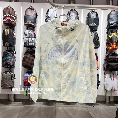 SprayGround鲨鱼专柜正品25夏款W1121104男女同款连帽印花防晒衣