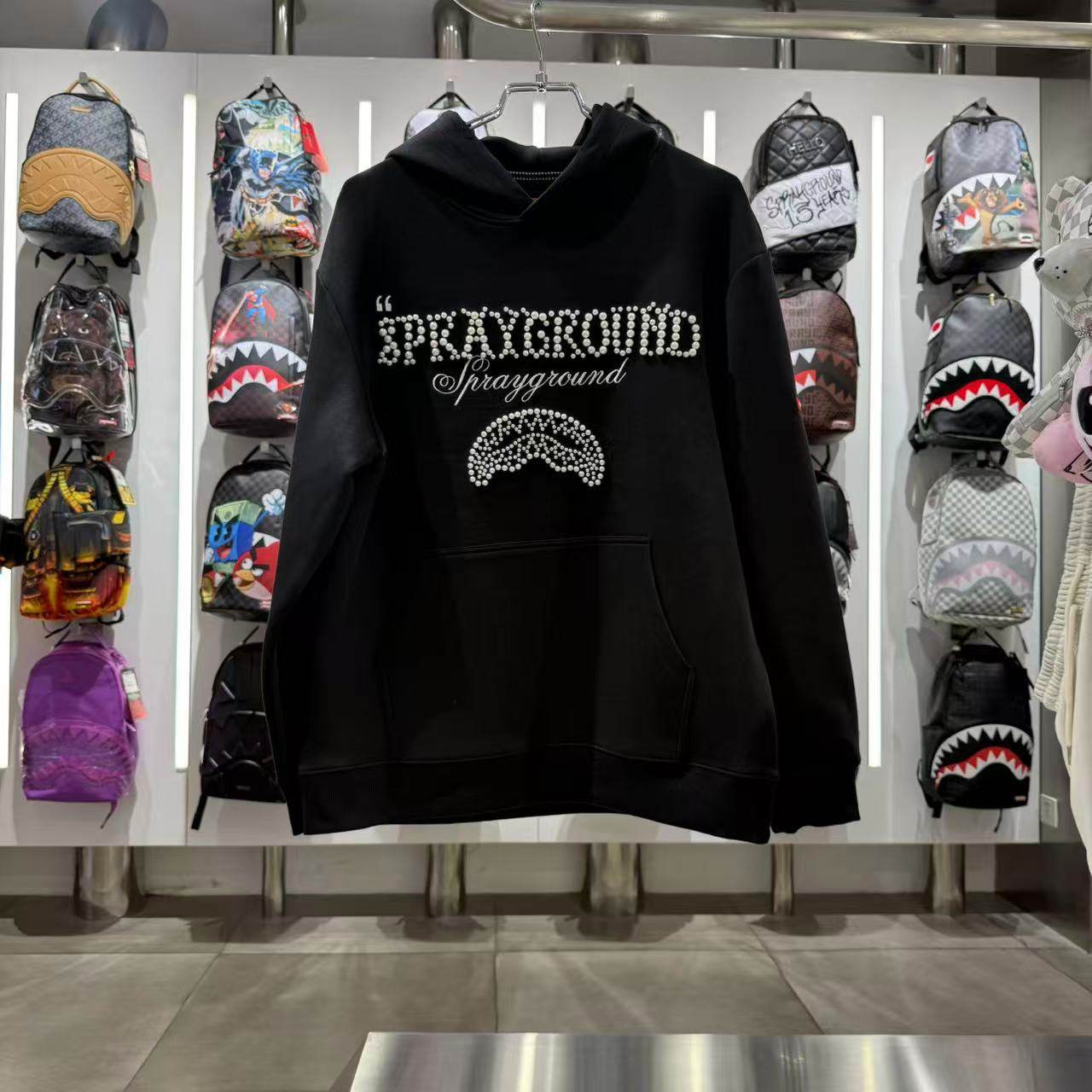 SprayGround鲨鱼嘴专柜正品25新款W1143301男女时尚连帽套头卫衣