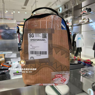 印花双肩背包 W1145718男女时尚 SprayGround鲨鱼嘴专柜正品 25新款