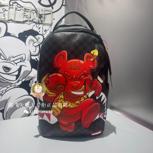 SprayGround鲨鱼嘴正品 双肩包棋盘格男女潮牌大容量书包W0845740