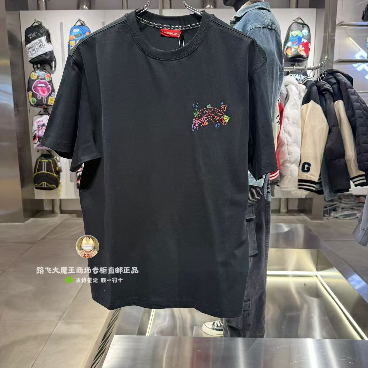 SprayGround 鲨鱼嘴专柜正品26新款W1220244男女字母涂鸦短袖T恤