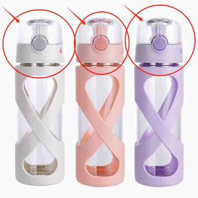 沙漏耐热玻璃水杯少女心500ml