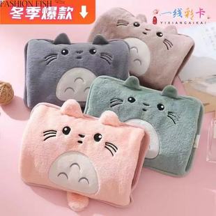 热水袋充电龙猫暖宝宝毛绒可爱女生用2025新款 电暖宝电热宝暖水袋