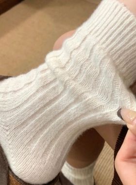 New Winter Cashmere Wool Women Socks Casual JapaneseSolid Co
