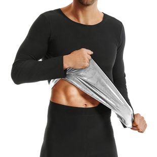1pc Sauna Shirt For Men Long Sleeve Sweat Body Shaper Top T-