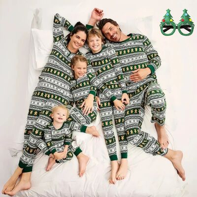 Gingerbread Man Vintage Print Christmas Pajamas Family Set 2