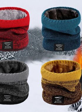 Unisex Knitted Warm Scarf Winter Autumn Ring Women Bandana S