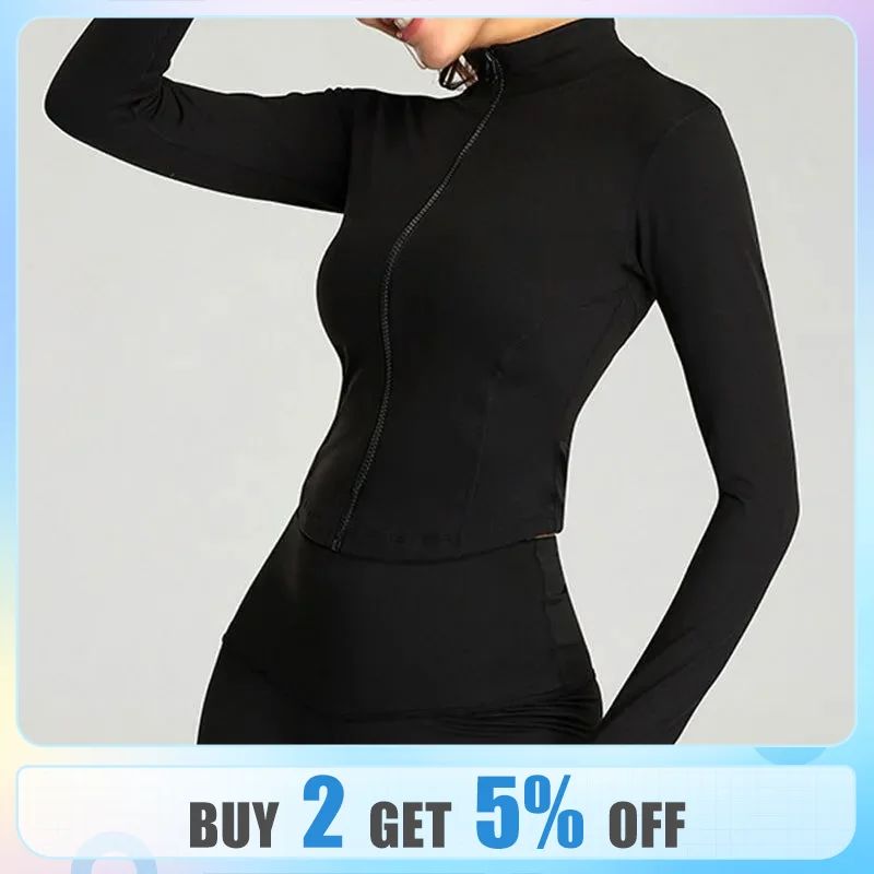 Women's Tracksuit Jacket Slim Fit Long Sleeved Fitness Coat