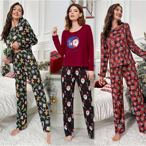 Christmas Pajamas For Autumn And Winter 2025 Women's Home Cl