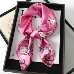 70*70cm Silk Feeling Brand Design Scarf Women Print Shawl Wr