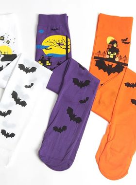 Women Long Socks Thin Summer Autumn Winter Halloween Stockin