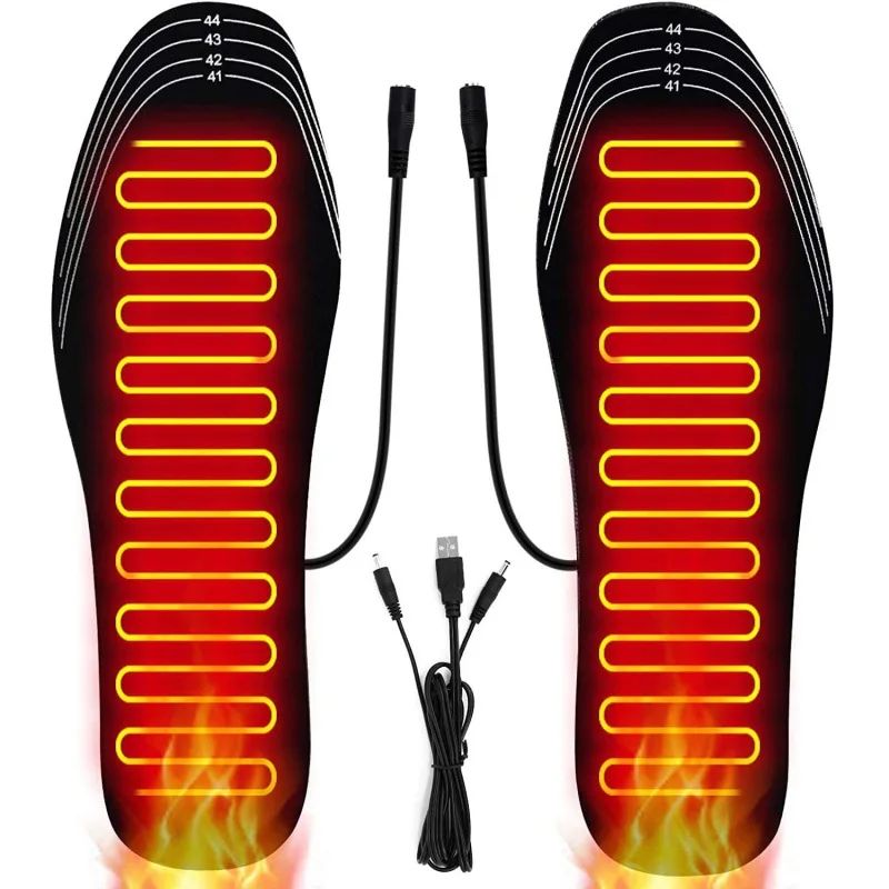 USB Heated Shoe Insoles Electric Foot Warming Pad Feet Warme