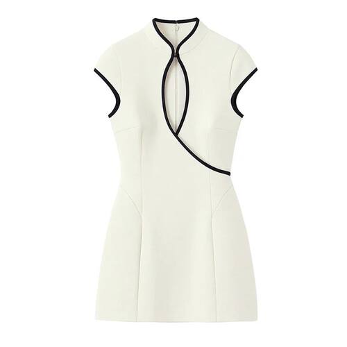 Women's Dress 2026 Summer New Style White Sleeveless Hollow-