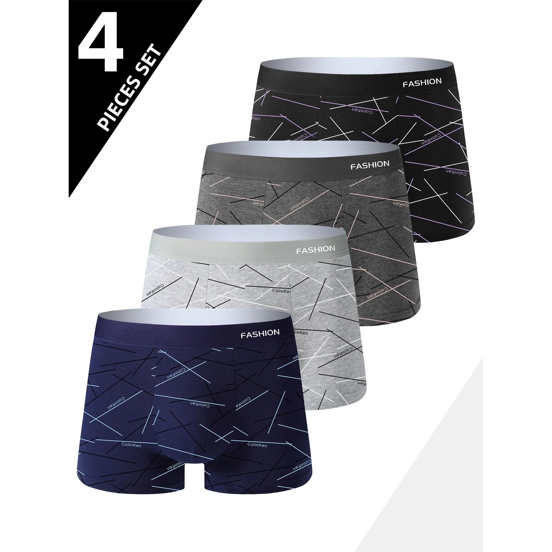 4pcs men's underwear, comfortable, soft and fashionable dail