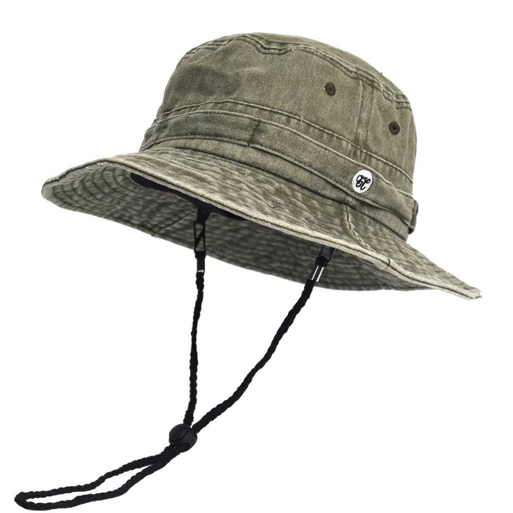 Washed Cotton Bucket Hats Spring Summer Men Women Panama Hat