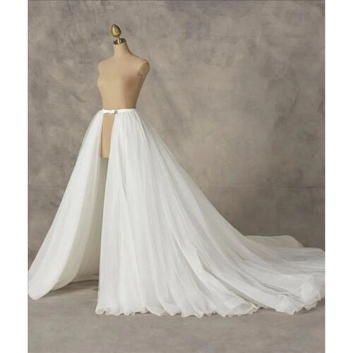 Real Image 4Layers Tulle Detachable Skirt Wedding Removable