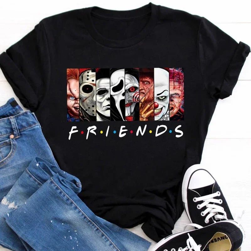 Friends T Shirt Best Stephen King Horror Characters Printed