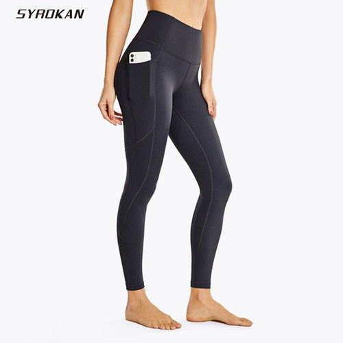Women Workout Leggings Naked Feeling Cargo 25 Inches High Wa