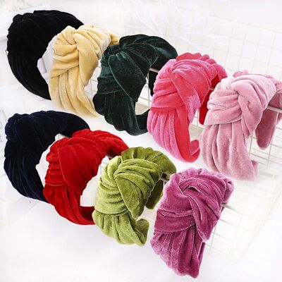 Bohemian Velvet knot Hairband Handmade Knotted Headband Hair