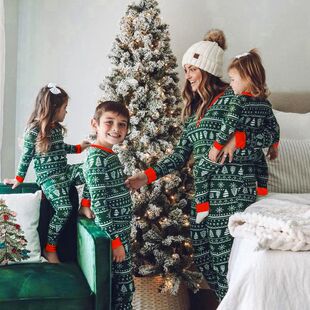 Christmas Family Pajamas Set Mom Daughter Dad Son Matching O