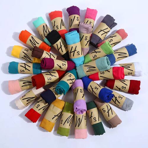 Fashion Women Cotton Linen Scarf Summer Pashmina Shawls And