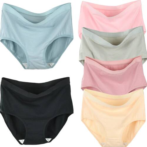 Pure Cotton Women's High Waist Underwear Panties Female Soft