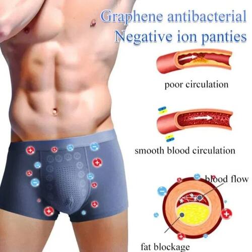 Men’s Boxer Shorts Non-Marking Mid Waist Anion Technology C