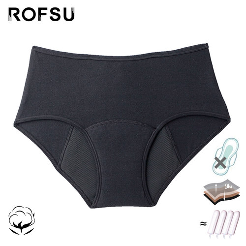 Heavy Absorbency Menstrual Women's Cotton Underwear 4 Layer