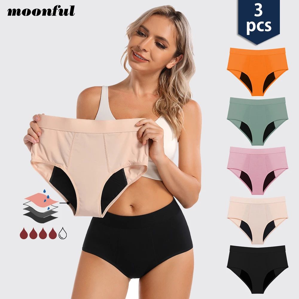 3PCS/Lot Menstrual Panties Woman Very Abundant Flow Menstrua