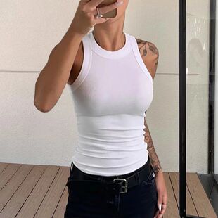 Women Sex Tank Tight Outfits Summer For Top Soft Basic Solid