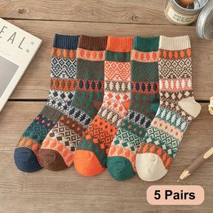 Witner Socks Thick 5Pairs Christmas Design Warm New