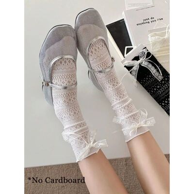 Women Lolita Long Socks Solid Color Spring Summer NewCute La